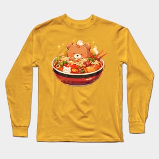 Bear Ramen Long Sleeve T-Shirt